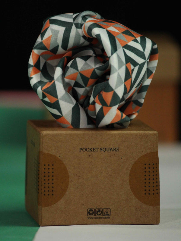 Multicolor Abstract Pocket Square - TOSSIDO