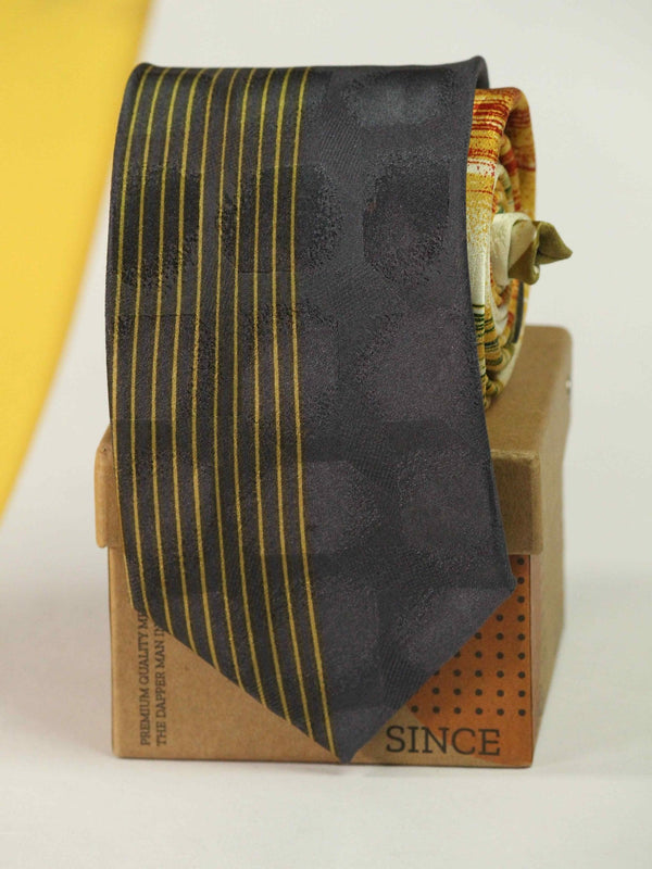 Multicolor Abstract Printed Silk Necktie - TOSSIDO