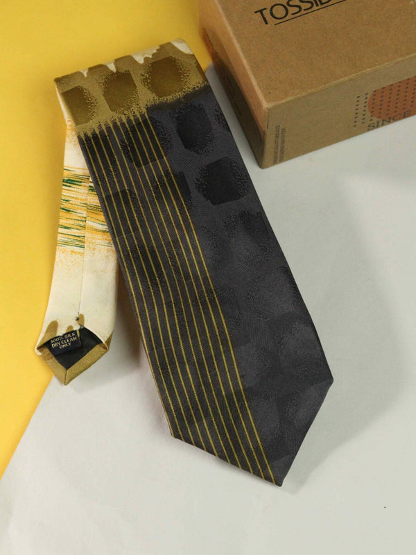 Multicolor Abstract Printed Silk Necktie - TOSSIDO