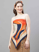 Multicolor Abstract Scarf & Scarf Bag Set - TOSSIDO