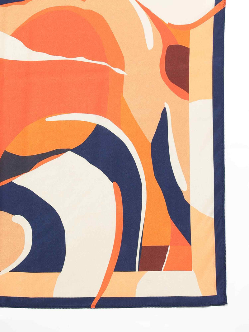 Multicolor Abstract Scarf & Scarf Bag Set - TOSSIDO