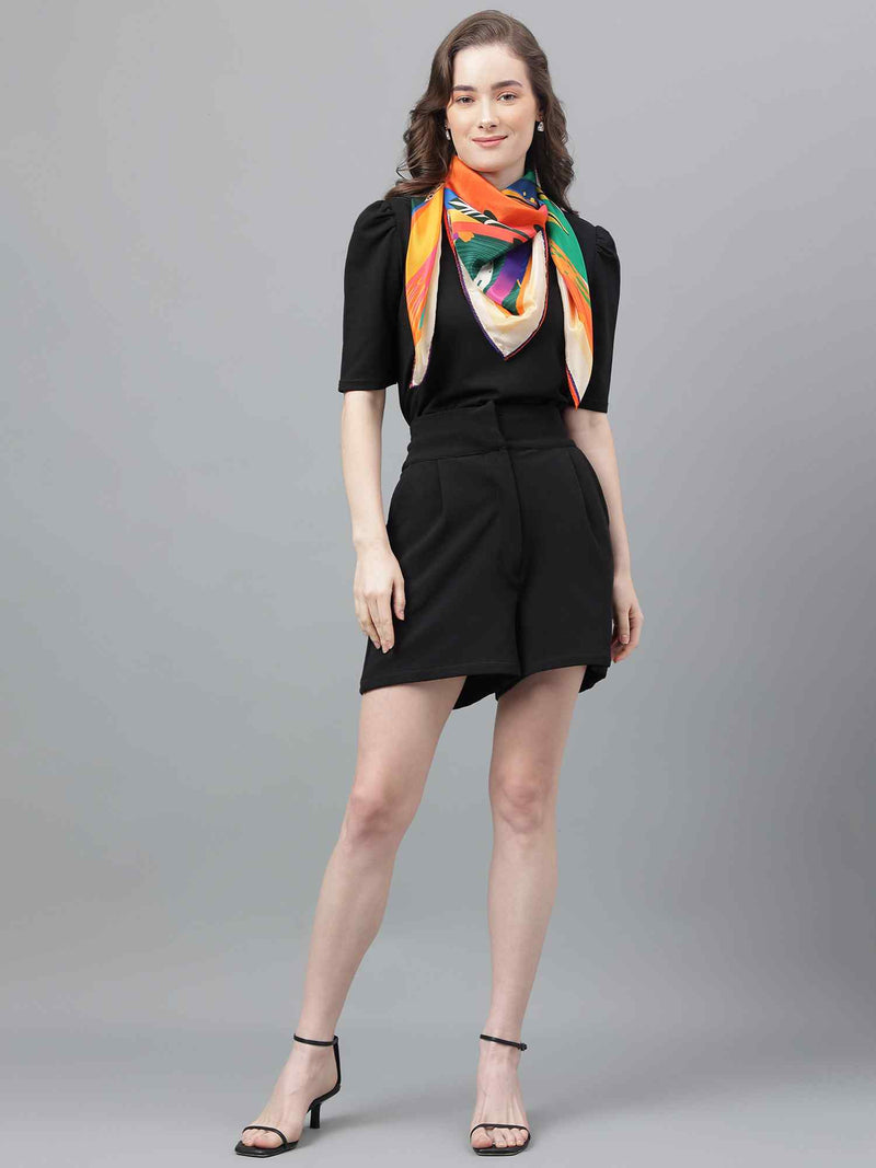 Multicolor Abstract Scarf & Scarf Bag Set - TOSSIDO