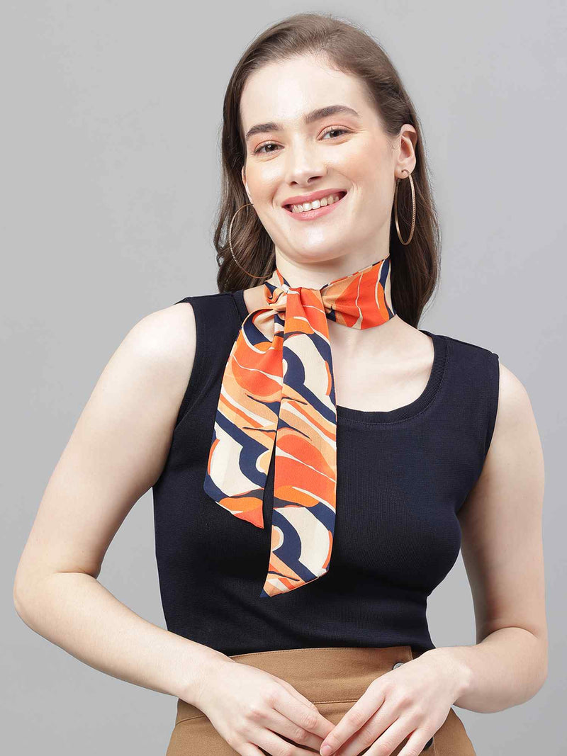 Multicolor Abstract Scarf & Scarf Bag Set - TOSSIDO
