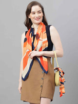 Multicolor Abstract Scarf & Scarf Bag Set - TOSSIDO