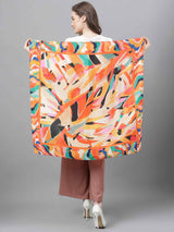 Multicolor Abstract Scarf & Scarf Bag Set - TOSSIDO