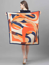 Multicolor Abstract Scarf & Scarf Bag Set - TOSSIDO