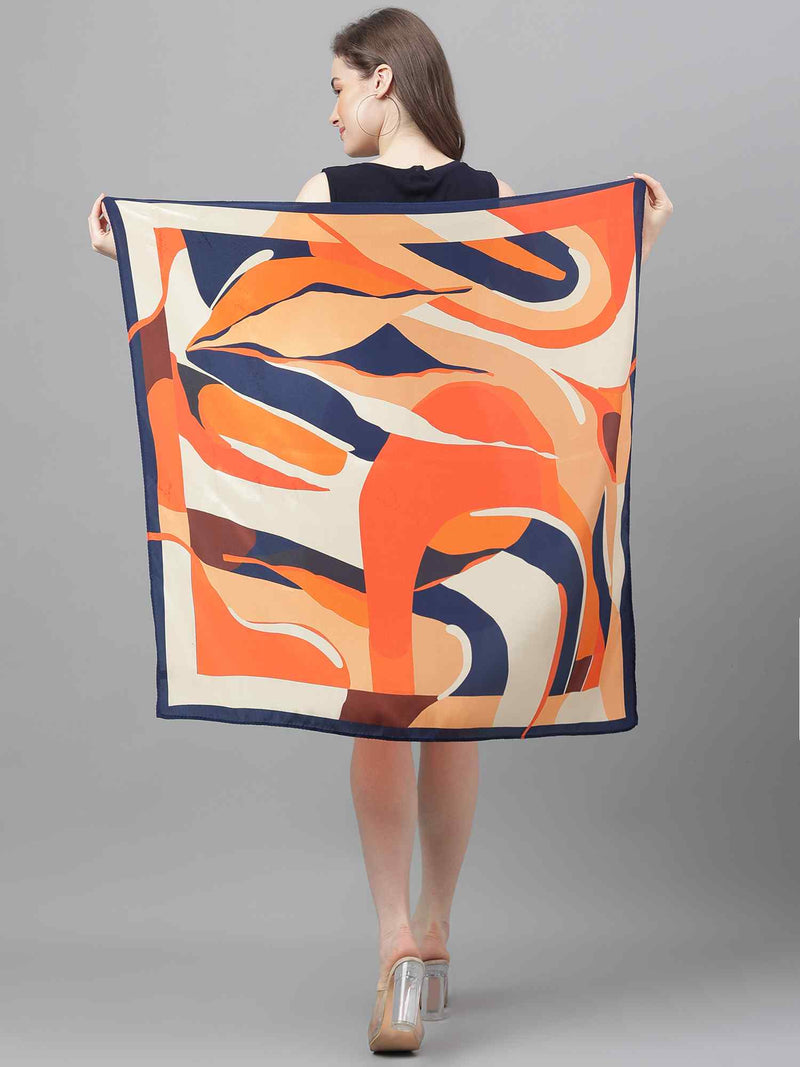 Multicolor Abstract Scarf & Scarf Bag Set - TOSSIDO