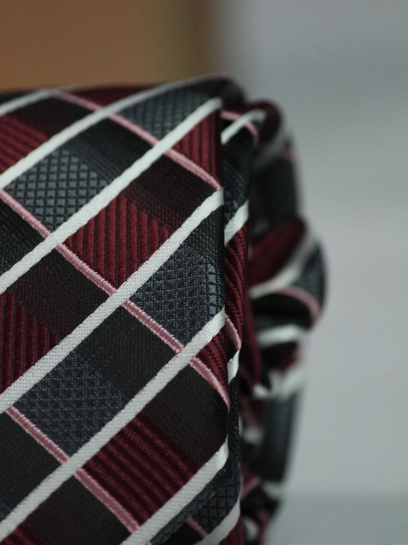 Multicolor Check Skinny Necktie - TOSSIDO