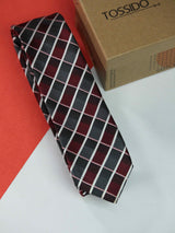 Multicolor Check Skinny Necktie - TOSSIDO