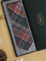 Multicolor Check Woven Silk Necktie - TOSSIDO