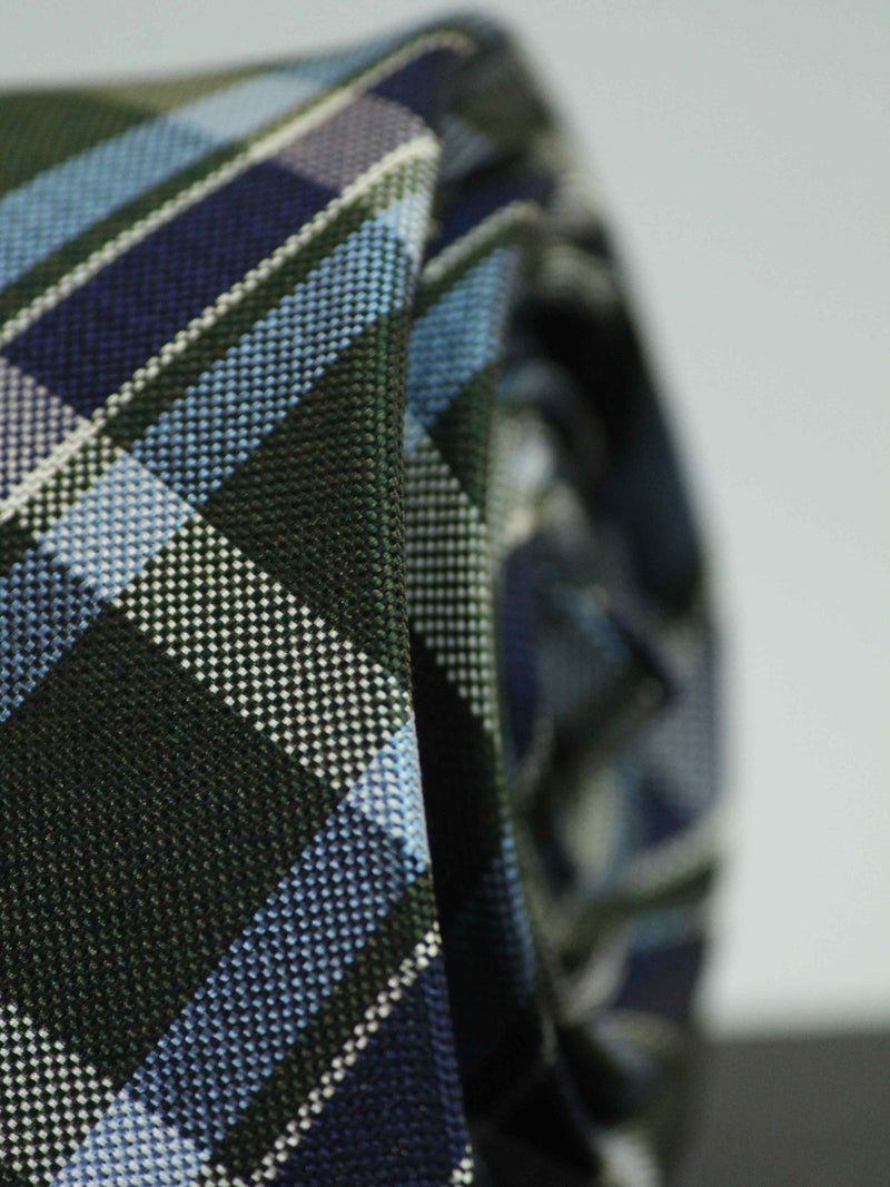 Multicolor Check Woven Silk Necktie - TOSSIDO