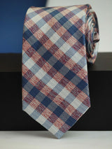 Multicolor Check Woven Silk Necktie - TOSSIDO