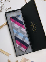 Multicolor Check Woven Silk Necktie - TOSSIDO
