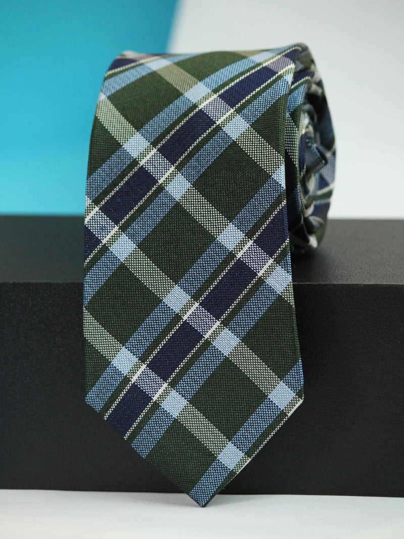 Multicolor Check Woven Silk Necktie - TOSSIDO