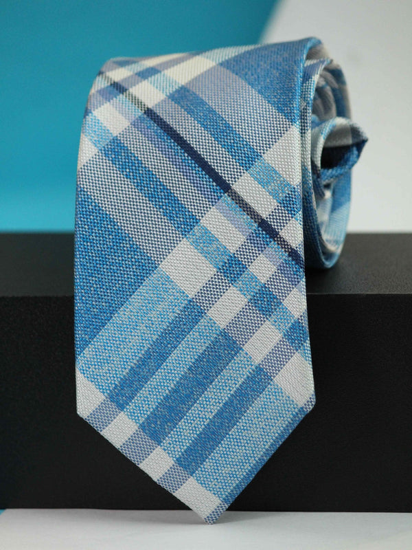 Multicolor Check Woven Silk Necktie - TOSSIDO