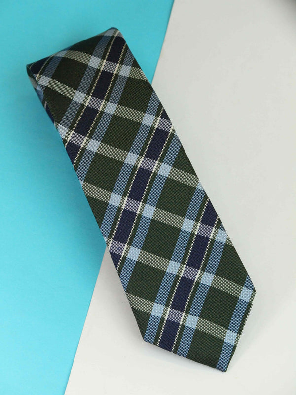 Multicolor Check Woven Silk Necktie - TOSSIDO