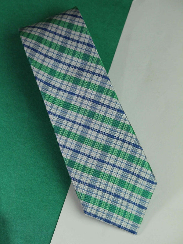 Multicolor Check Woven Silk Necktie - TOSSIDO