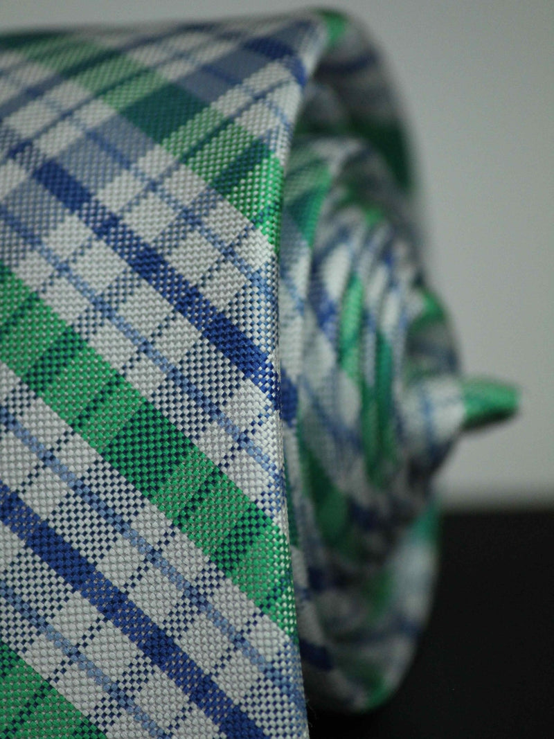 Multicolor Check Woven Silk Necktie - TOSSIDO
