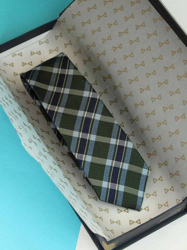 Multicolor Check Woven Silk Necktie - TOSSIDO