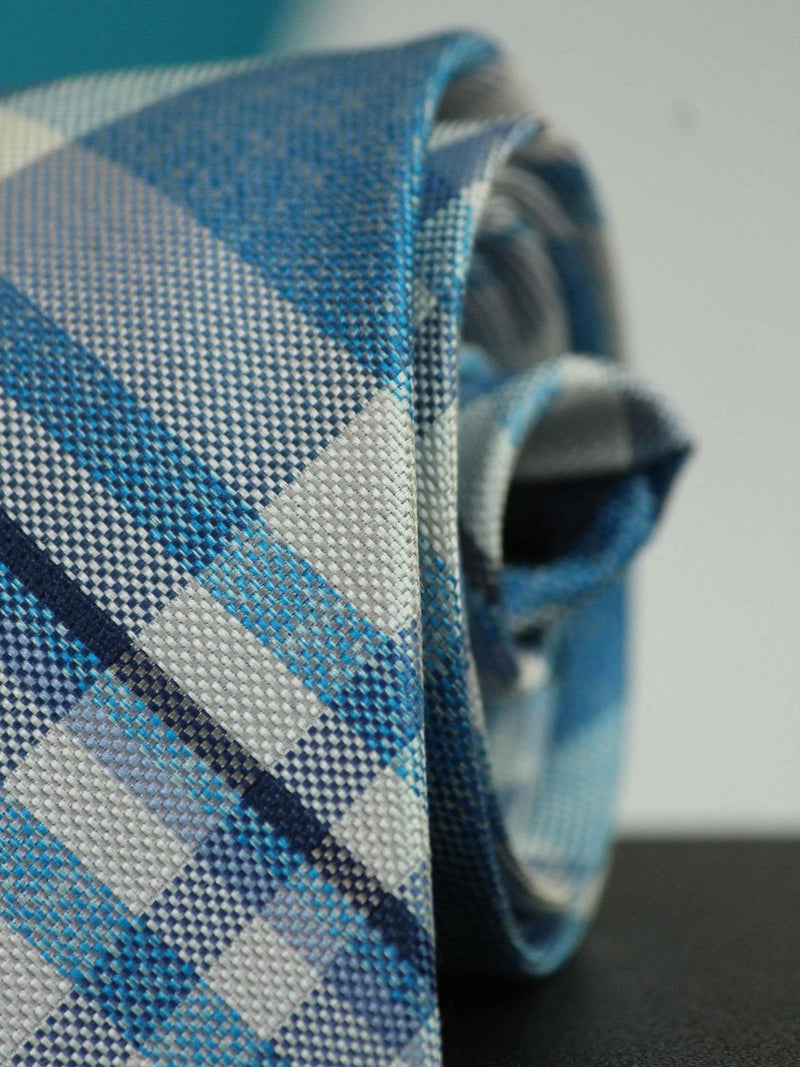 Multicolor Check Woven Silk Necktie - TOSSIDO
