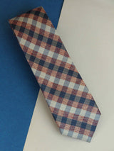 Multicolor Check Woven Silk Necktie - TOSSIDO