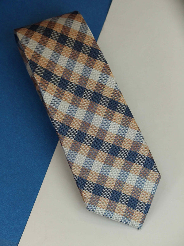 Multicolor Check Woven Silk Necktie - TOSSIDO