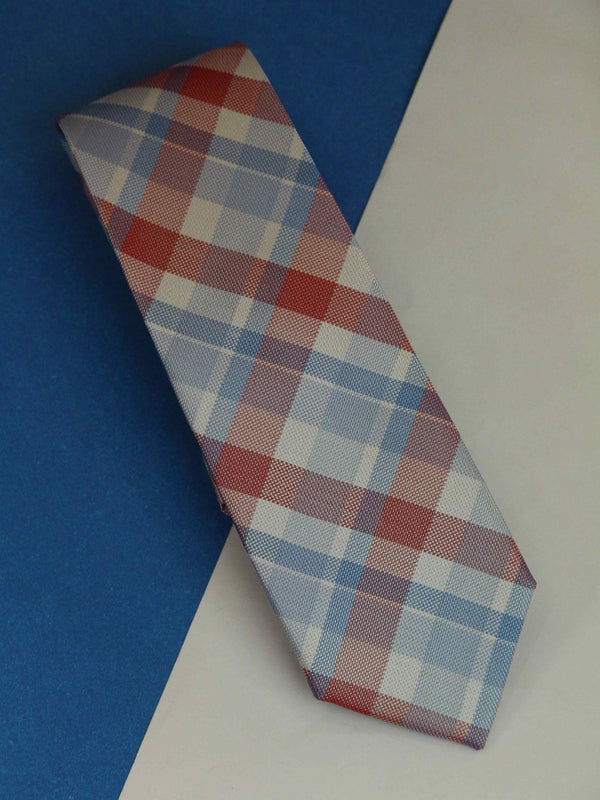 Multicolor Check Woven Silk Necktie - TOSSIDO
