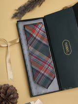 Multicolor Check Woven Silk Necktie - TOSSIDO