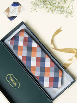 Multicolor Checks Broad + Long Necktie - TOSSIDO