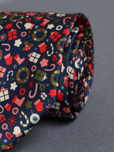 Multicolor Christmas Printed Necktie - TOSSIDO