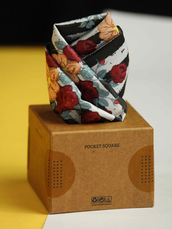 Multicolor Floral Pocket Square - TOSSIDO