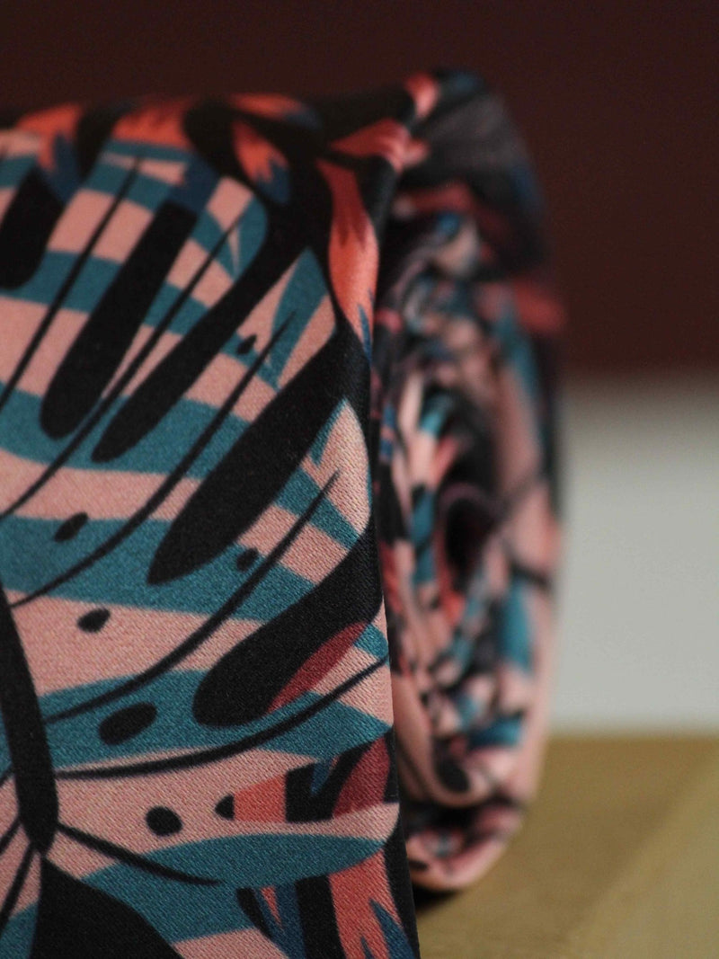 Multicolor Floral Printed Necktie - TOSSIDO