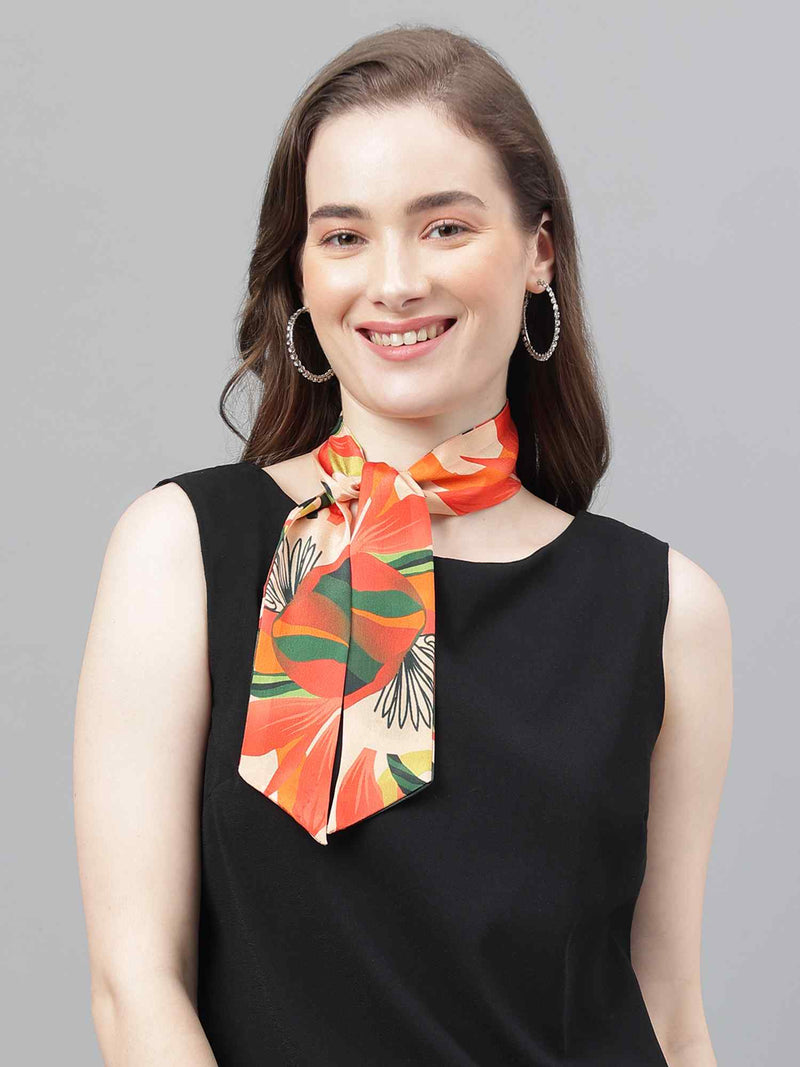 Multicolor Floral Scarf & Scarf Bag Set - TOSSIDO