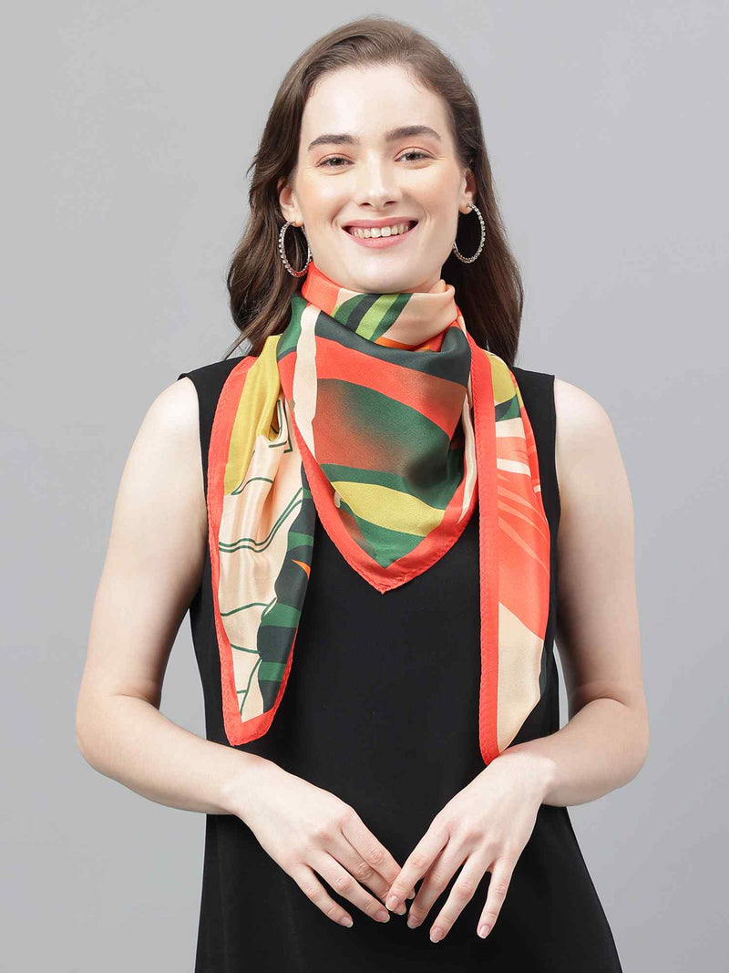 Multicolor Floral Scarf & Scarf Bag Set - TOSSIDO