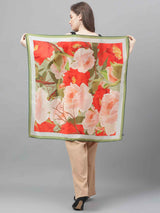 Multicolor Floral Scarf & Scarf Bag Set - TOSSIDO
