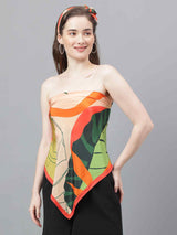 Multicolor Floral Scarf & Scarf Bag Set - TOSSIDO