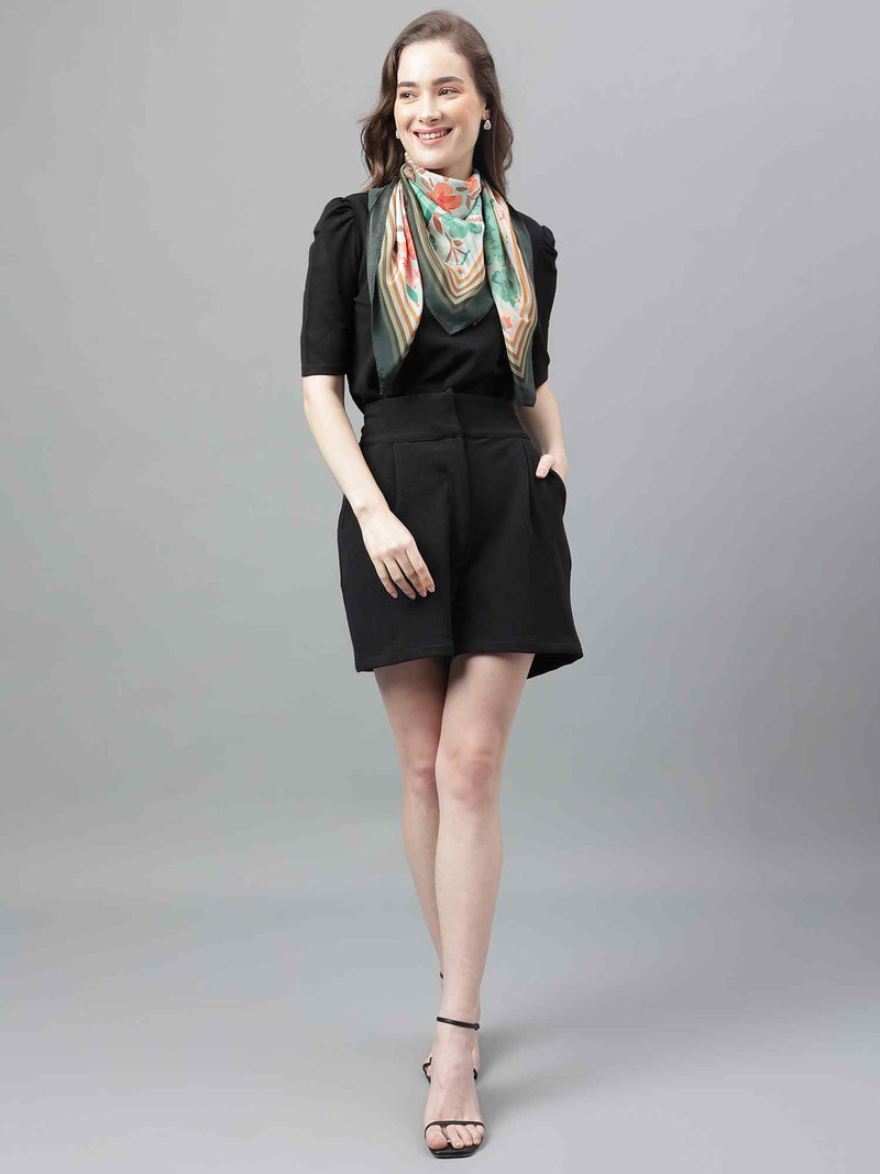 Multicolor Floral Scarf & Scarf Bag Set - TOSSIDO