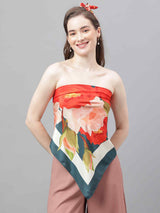 Multicolor Floral Scarf & Scarf Bag Set - TOSSIDO