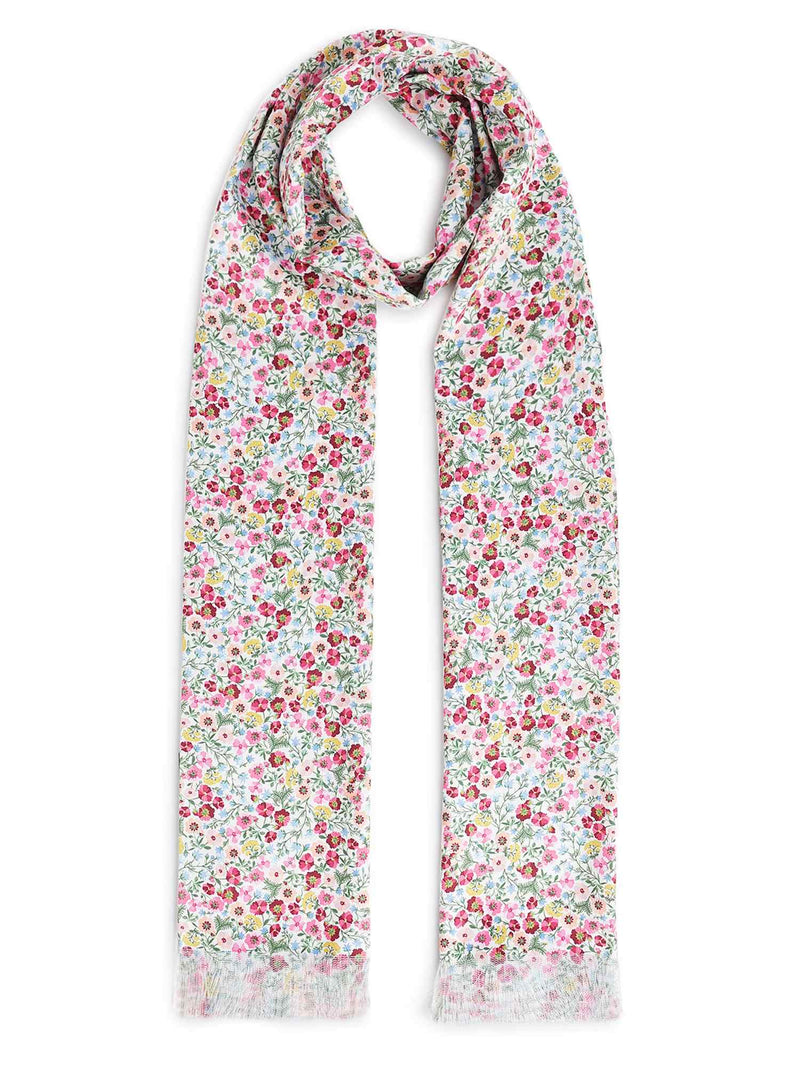 Multicolor Floral Stole & Pocket Square Set - TOSSIDO