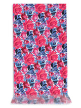 Multicolor Floral Stole & Pocket Square Set - TOSSIDO