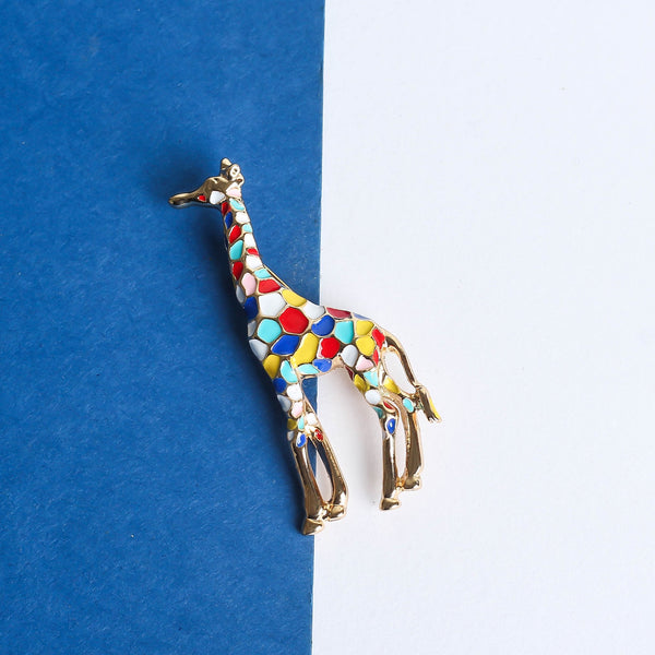 Multicolor Giraffe Brooch - TOSSIDO