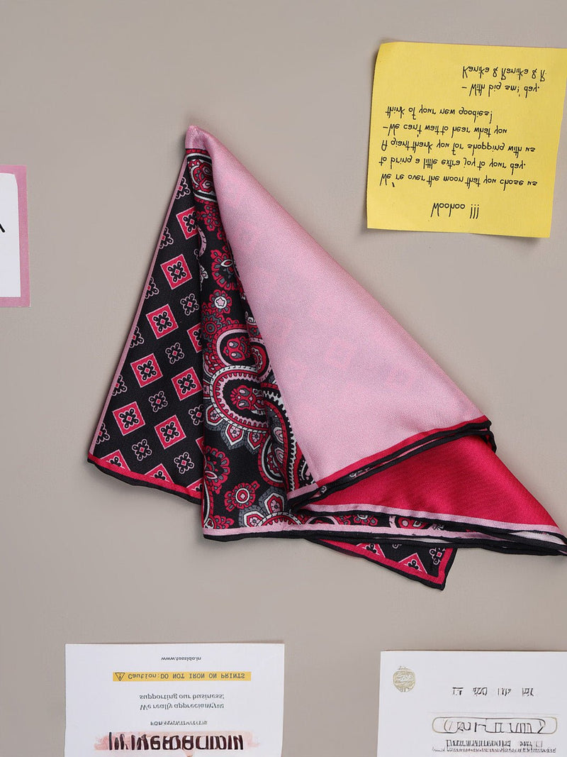 Multicolor Multipattern Silk Pocket Square - TOSSIDO
