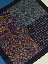 Multicolor Multipattern Silk Pocket Square - TOSSIDO