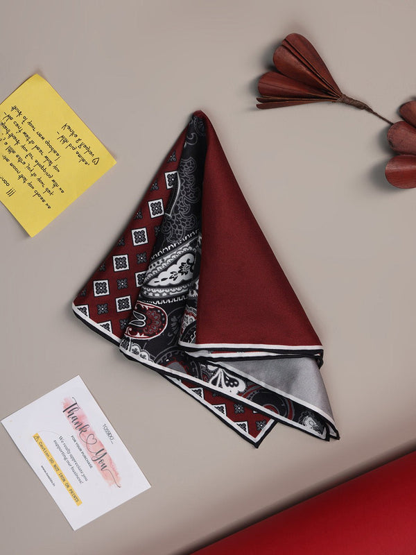 Multicolor Multipattern Silk Pocket Square - TOSSIDO