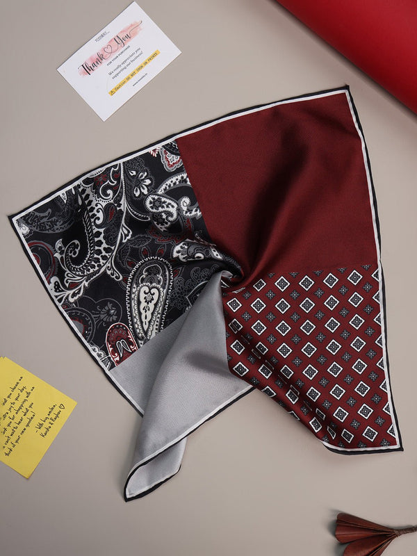 Multicolor Multipattern Silk Pocket Square - TOSSIDO