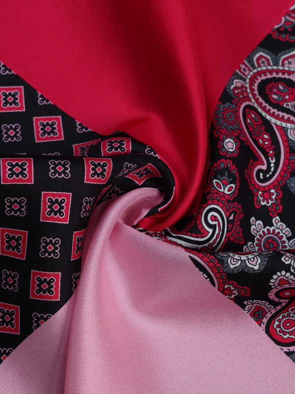 Multicolor Multipattern Silk Pocket Square - TOSSIDO