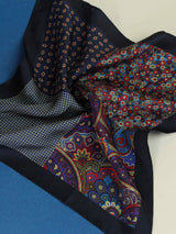 Multicolor Multipattern Silk Pocket Square - TOSSIDO