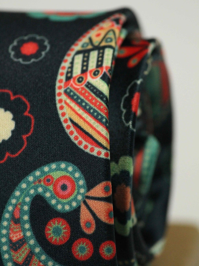 Multicolor Paisley Printed Necktie - TOSSIDO