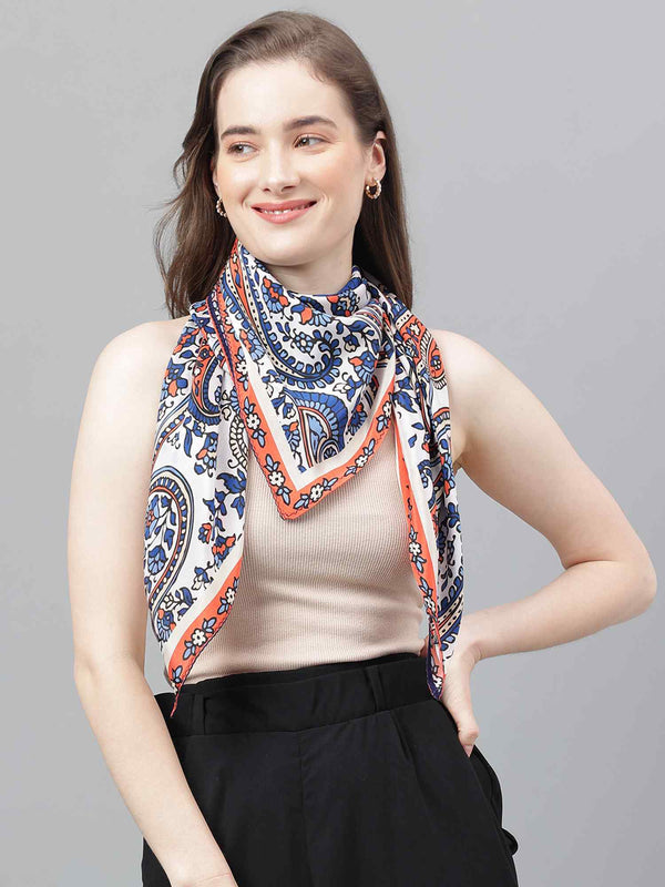 Multicolor Paisley Scarf & Scarf Bag Set - TOSSIDO