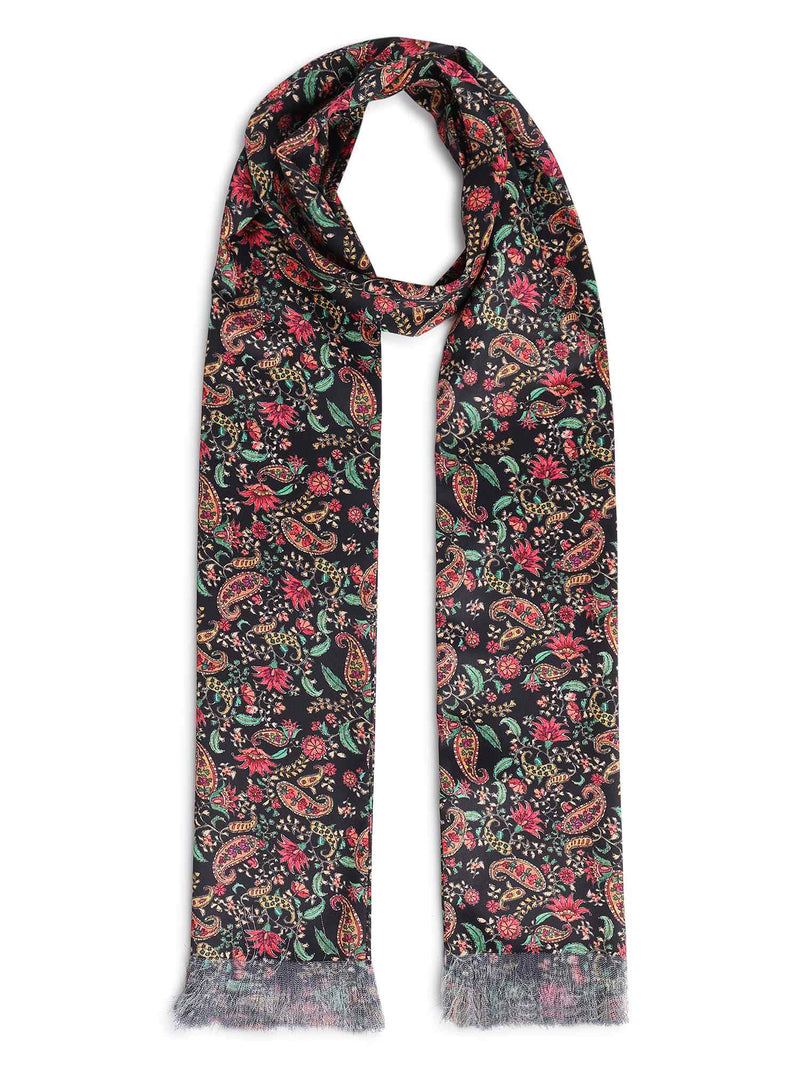 Multicolor Paisley Stole & Pocket Square Set - TOSSIDO